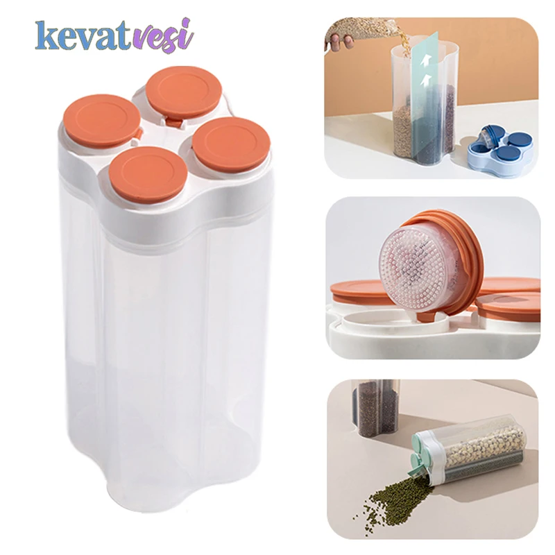 Kitchen Storage Tank Transparent Grain Storage Box Organizer Sealed Food Storage Box Grain Bean Spice Food Container
Kitchen Storage Tank Transparent Grain Storage Box Organizer Sealed Food Storage Box Grain Bean Spice Food Container