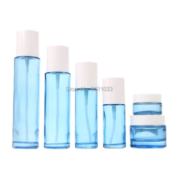 Blue Glass Empty Lotion Pump Bottle 30ml 40ml 60ml 100ml Cosmetic Liquid Spray Bottle 20g 30g 50g Glass Cream Jar White Cap Lid
Blue Glass Empty Lotion Pump Bottle 30ml 40ml 60ml 100ml Cosmetic Liquid Spray Bottle 20g 30g 50g Glass Cream Jar White Cap Lid