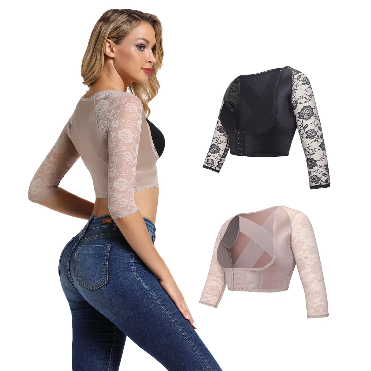 Joyshaper Arm Slimming Shaper and Chest And Humpback Posture Corrective Lifting for Women Compression Sleeves Shapewear Crop Top
Joyshaper Arm Slimming Shaper and Chest And Humpback Posture Corrective Lifting for Women Compression Sleeves Shapewear Crop Top