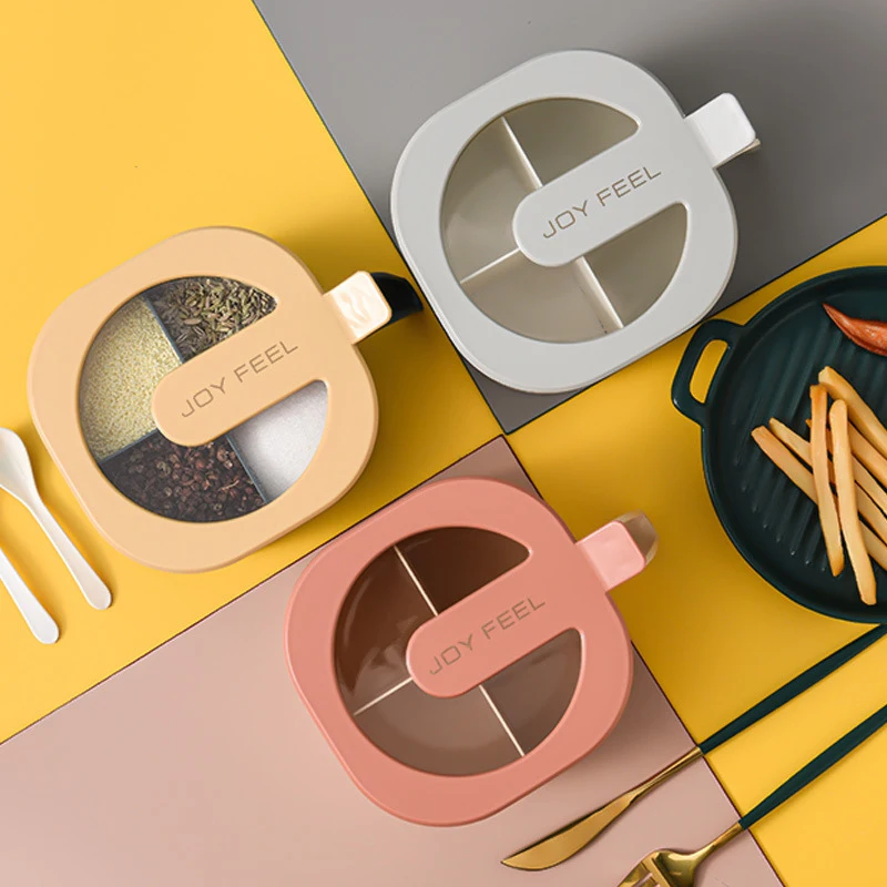 Mini 4 Grids Seasoning box combination set four compartments kitchen supplies multi compartments with lid storage seasoning box
Mini 4 Grids Seasoning box combination set four compartments kitchen supplies multi compartments with lid storage seasoning box