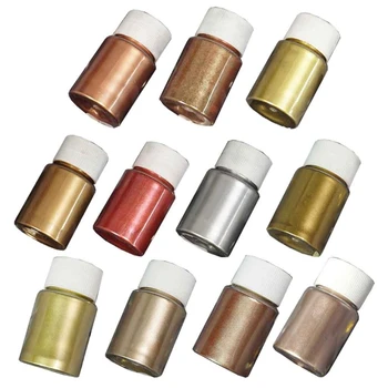 

11 Colors Metallic Epoxy Resin Pigment Metallic Mica Powders Resin Colorant Dye X7YA