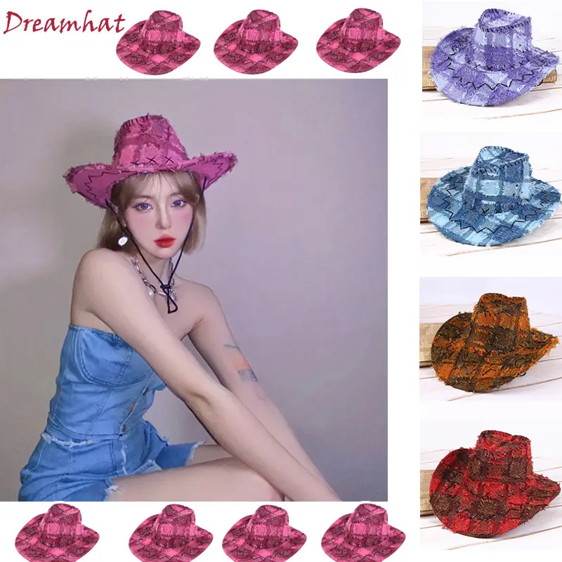 

Cowboy Hat Hat For Women Men Cowboy Jazz Cap Fashion Ladies Outdoor Travel Photos Cap Panama Party Hats Wide Brim шапка женская