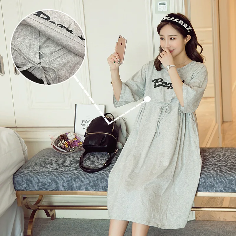 Pure Cotton Time of Childbirth Dress Summer Thin Short Sleeve Pregnant Women Nightgown Postpartum Large Size Nursing Dress Nursi
Pure Cotton Time of Childbirth Dress Summer Thin Short Sleeve Pregnant Women Nightgown Postpartum Large Size Nursing Dress Nursi