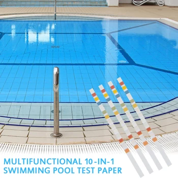 NEW 100pc Multi-purpose 10-in-1 Swimming Pool Test Paper Residual Chlorine PH Value Alkalinity Drinking Water Hot Spring Pond
NEW 100pc Multi-purpose 10-in-1 Swimming Pool Test Paper Residual Chlorine PH Value Alkalinity Drinking Water Hot Spring Pond