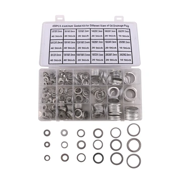 450 Pcs Washer Set Stainless Steel Washer Flat Washers Ring Plain Spring Washer Gaskets Assortment Kit
450 Pcs Washer Set Stainless Steel Washer Flat Washers Ring Plain Spring Washer Gaskets Assortment Kit