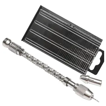 Best 21pcs Pin Vise Hand Spiral Drill Mini Micro-Drill Bits Set Index Semi-automatic