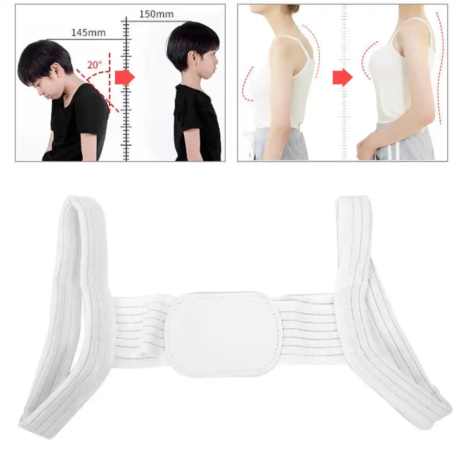 Adults Posture Corrector Breathable Shoulder Back Straightener Adjustable Upper Brace Support Corset Strap | Красота и здоровье