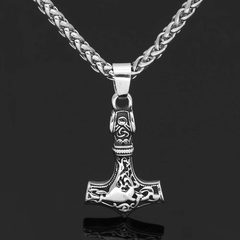 Скандинавский Викинг из нержавеющей стали rune small thor hammer Mjolnir подвеска ожерелье с
