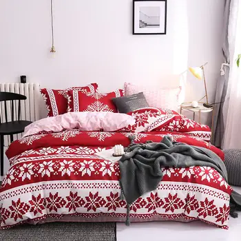 DishyKooker 4pcs/set Soft Comfortable Bedding Set Snowflake Pattern Quilt Cover Pillow Cover Bed Sheet
DishyKooker 4pcs/set Soft Comfortable Bedding Set Snowflake Pattern Quilt Cover Pillow Cover Bed Sheet