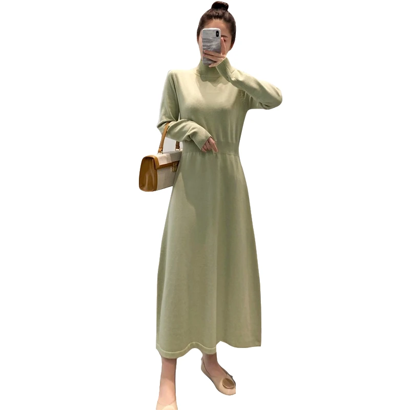 Autumn Women Dress Solid Color Fairy Turtleneck Knitted Dress Loose Casual Women Robe YoYiKamomo
Autumn Women Dress Solid Color Fairy Turtleneck Knitted Dress Loose Casual Women Robe YoYiKamomo