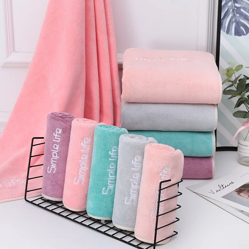 2 Pieces/Lot Embroidery Microfiber Soft Bath Towel Set Highly Absorbent Quick Drying Simple style Bath Towel Set
2 Pieces/Lot Embroidery Microfiber Soft Bath Towel Set Highly Absorbent Quick Drying Simple style Bath Towel Set