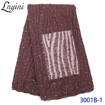 Luxury African Lace Fabric High Qualty Beaded Lace Fabric Heavy Handmade Beads Lace Fabric for Nigeran Bridal Materials L3001B
Luxury African Lace Fabric High Qualty Beaded Lace Fabric Heavy Handmade Beads Lace Fabric for Nigeran Bridal Materials L3001B
