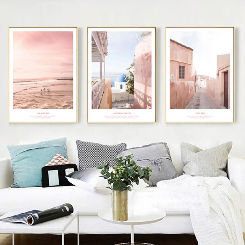 Modern Pink Mediterrane Landscape Wall Art Canvas Painting Posters Prints Picture for Gallery Living Room Interior Home Decor
Modern Pink Mediterrane Landscape Wall Art Canvas Painting Posters Prints Picture for Gallery Living Room Interior Home Decor