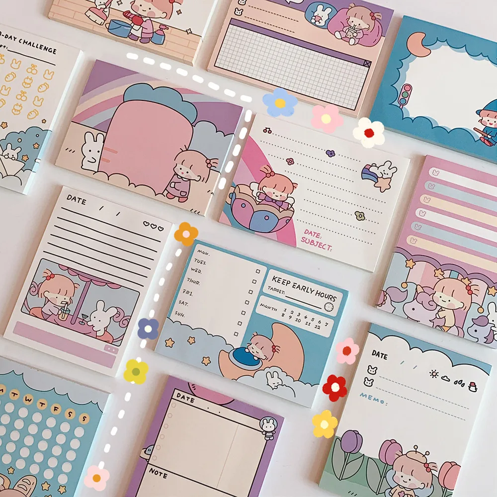 50 Sheets Cartoon Cute Girl Memo Pad Creative Small Notebook Student Notes To Do List Weekly Planner Stickers Kawaii Stationery
50 Sheets Cartoon Cute Girl Memo Pad Creative Small Notebook Student Notes To Do List Weekly Planner Stickers Kawaii Stationery