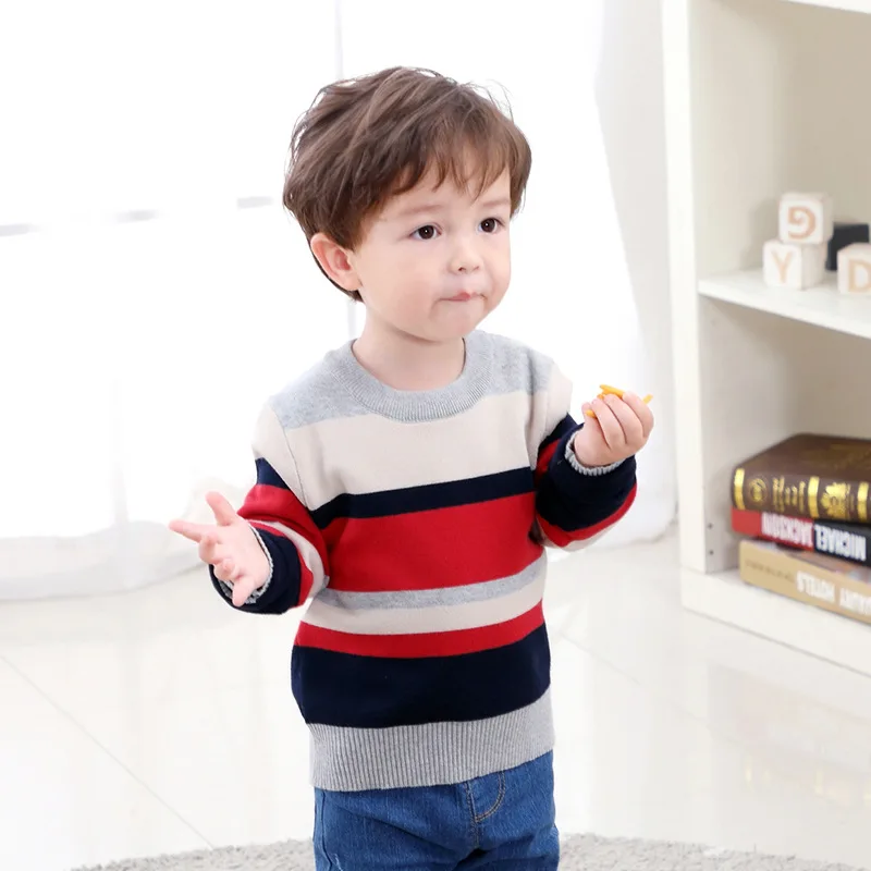 Pick Code 2019 CHILDREN'S Sweater New Style Not Balling up BOY'S Pullover Europe And America Color Stripes Origional
Pick Code 2019 CHILDREN'S Sweater New Style Not Balling up BOY'S Pullover Europe And America Color Stripes Origional