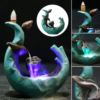 Ceramic Incense Burner Mountain Backflow Smoke Incense Burner Waterfall Censer Holder Decor 14.7*16cm
Ceramic Incense Burner Mountain Backflow Smoke Incense Burner Waterfall Censer Holder Decor 14.7*16cm