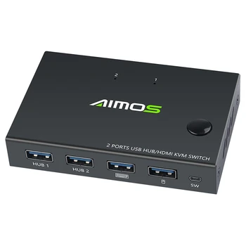4K USB HDMI KVM Switch Box Video Display USB Switch Splitter for 2 PC Sharing Keyboard Mouse Printer Plug and Paly
4K USB HDMI KVM Switch Box Video Display USB Switch Splitter for 2 PC Sharing Keyboard Mouse Printer Plug and Paly