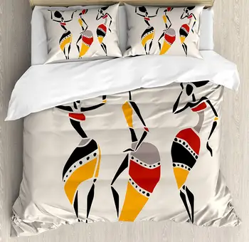 African Duvet Cover Set Dancers Silhouette Set Native Dresses Party Carnival Tradition Decorative 3 Piece Bedding Set
African Duvet Cover Set Dancers Silhouette Set Native Dresses Party Carnival Tradition Decorative 3 Piece Bedding Set