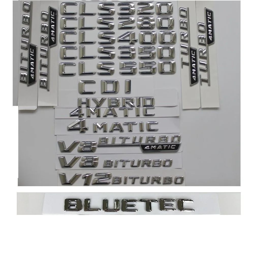 3D Chrome For Mercedes Benz CLS200 CLS220 CLS230 CLS250 CLS280 CLS300 CLS320 CLS350 CLS400 CLS500 CDI BLUETEC Emblems
3D Chrome For Mercedes Benz CLS200 CLS220 CLS230 CLS250 CLS280 CLS300 CLS320 CLS350 CLS400 CLS500 CDI BLUETEC Emblems