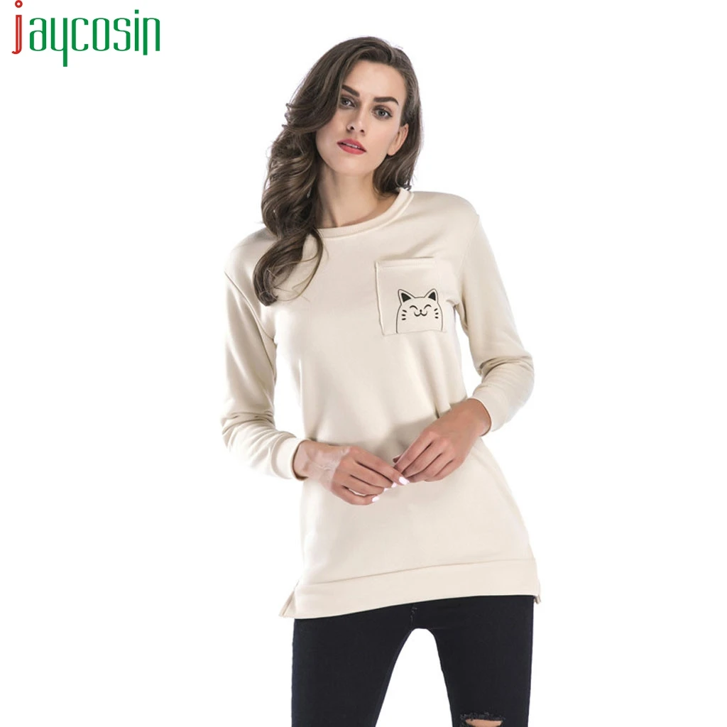 T-shirt women casual cat print long-sleeved loose plus size O-neck pocket fashion Ladies tshirt casual Tops t-shirt femme vogue
T-shirt women casual cat print long-sleeved loose plus size O-neck pocket fashion Ladies tshirt casual Tops t-shirt femme vogue