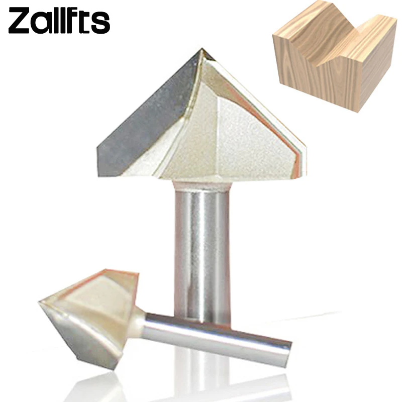 Tideway 1/4" Shank 90 Degree V Groove Type Slotting Cutter Freze Ucu Tungsten Router Bit Bits for Wood Woodworking Carving Tool
Tideway 1/4" Shank 90 Degree V Groove Type Slotting Cutter Freze Ucu Tungsten Router Bit Bits for Wood Woodworking Carving Tool