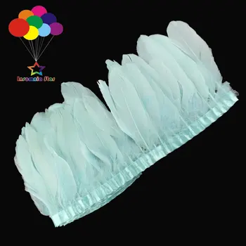Wholesale 15-20CM (6-8 inches) natural goose feather dyed mint green made of cloth edge 10 yards DIY performance costume feather
Wholesale 15-20CM (6-8 inches) natural goose feather dyed mint green made of cloth edge 10 yards DIY performance costume feather
