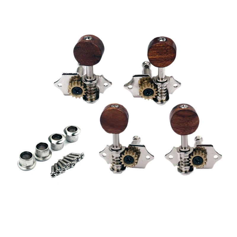 Silver Color 2R2L Tuning Peg Machine Head Tuners with Wooden Handle for Ukulele 4 String Guitar
Silver Color 2R2L Tuning Peg Machine Head Tuners with Wooden Handle for Ukulele 4 String Guitar