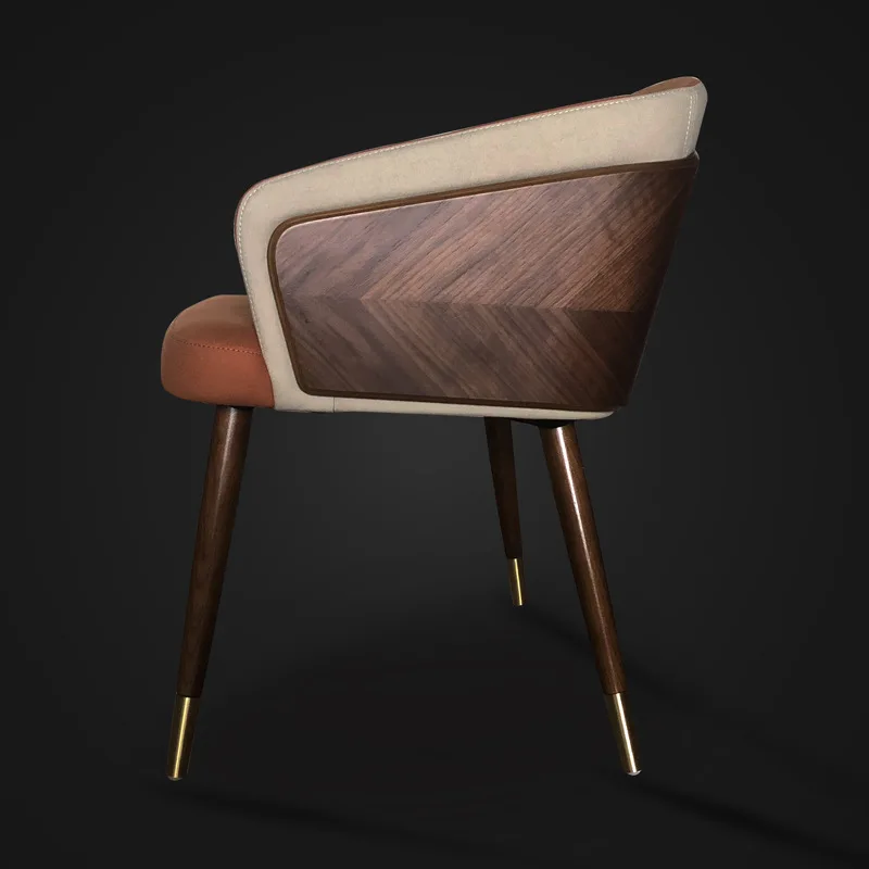 Dining chair simple creative chair household Nordic restaurant solid wood chair leather back stool modern leisure cloth chair
Dining chair simple creative chair household Nordic restaurant solid wood chair leather back stool modern leisure cloth chair