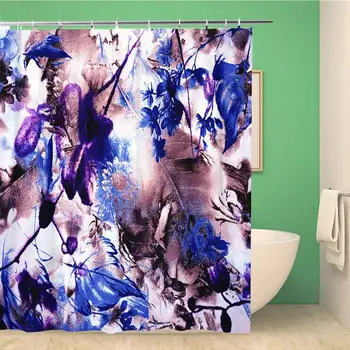 Bathroom Shower Curtain Blue Abstract Patterned Brown Flower Pattern Floral Rose Adorned Polyester Fabric 66x72 inches
Bathroom Shower Curtain Blue Abstract Patterned Brown Flower Pattern Floral Rose Adorned Polyester Fabric 66x72 inches