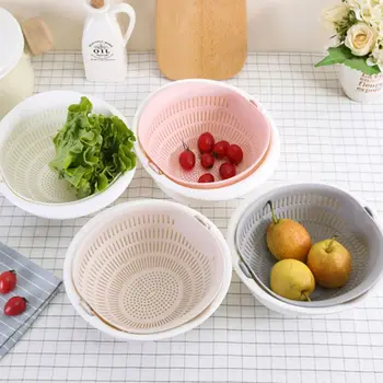 Rotatable Drain Basin and Basket Double Layer Colander Detachable Reverse Mixing Bowl for Cleaning Veggies
Rotatable Drain Basin and Basket Double Layer Colander Detachable Reverse Mixing Bowl for Cleaning Veggies