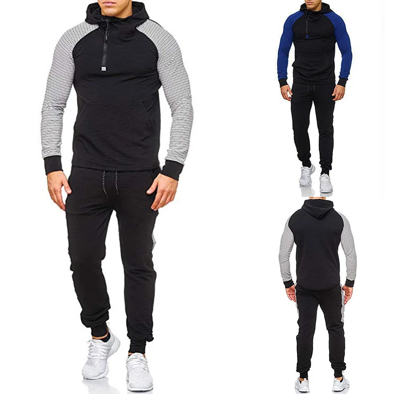 2019 Ouma New Style Stripes Zip Hoodie Stripes Athletic Pants Set A28 Set
2019 Ouma New Style Stripes Zip Hoodie Stripes Athletic Pants Set A28 Set