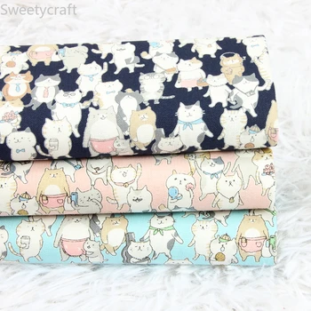 110X45cm Thick Cotton Fabric By the Yard Cat Cartoon Printed Sewing Cloth Decoration Home Textile Suede Quilting, DIY Handmade
110X45cm Thick Cotton Fabric By the Yard Cat Cartoon Printed Sewing Cloth Decoration Home Textile Suede Quilting, DIY Handmade