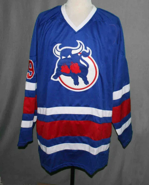 Birmingham Bulls #9 MICHEL GOULET Hockey Jersey Embroidery Stitched Customize any number and name Jerseys
Birmingham Bulls #9 MICHEL GOULET Hockey Jersey Embroidery Stitched Customize any number and name Jerseys