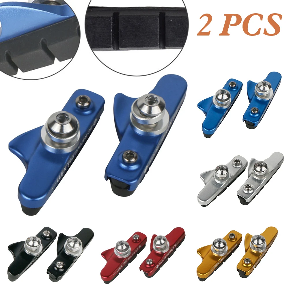Bike Brake Pads 1 Pair V-Brake Blocks Pads for Road Bikes with Hex Nut Aluminum Shell, 55mm Using removable screws
Bike Brake Pads 1 Pair V-Brake Blocks Pads for Road Bikes with Hex Nut Aluminum Shell, 55mm Using removable screws