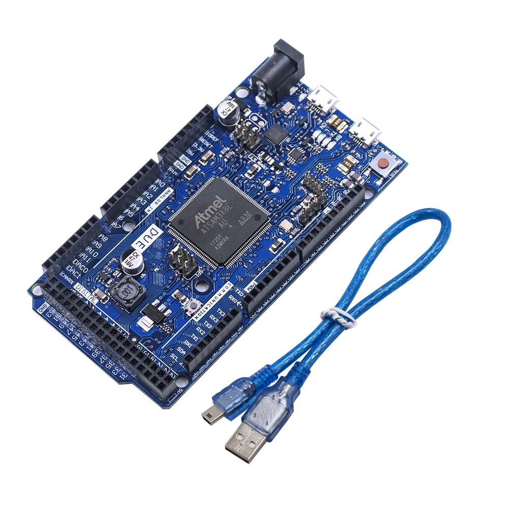 Плата DUE R3 SAM3X8E 32 битная ARM Cortex M3 / Mega2560 Duemilanove 2013 для Arduino Due Board с кабелем бесплатная