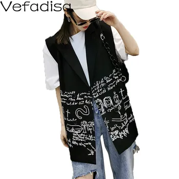 Vefadisa Graffiti Letter Print Women Vest 2020 Spring Fashion Lapel Sleeveless Coat Casual Women Vest Coat Loose Black QYF2494 
Vefadisa Graffiti Letter Print Women Vest 2020 Spring Fashion Lapel Sleeveless Coat Casual Women Vest Coat Loose Black QYF2494
