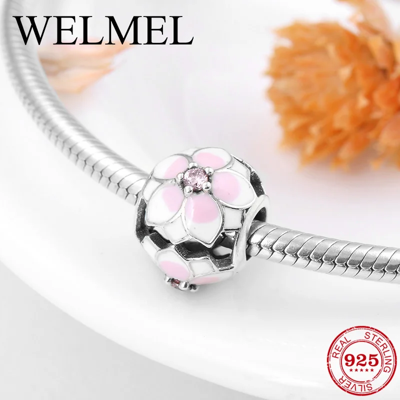 2019 Authentic 925 Sterling Silver Pink Enamel Magnolia Flowers beads Fit Original Pandora Charm Bracelet Jewelry making
2019 Authentic 925 Sterling Silver Pink Enamel Magnolia Flowers beads Fit Original Pandora Charm Bracelet Jewelry making