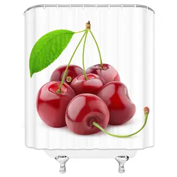 Fruit Shower Curtain, Cherry Pattern Design Fresh Berry Fruit Summer Garden Macro Digital Print, Cloth Fabric Bathroom Decor Set
Fruit Shower Curtain, Cherry Pattern Design Fresh Berry Fruit Summer Garden Macro Digital Print, Cloth Fabric Bathroom Decor Set