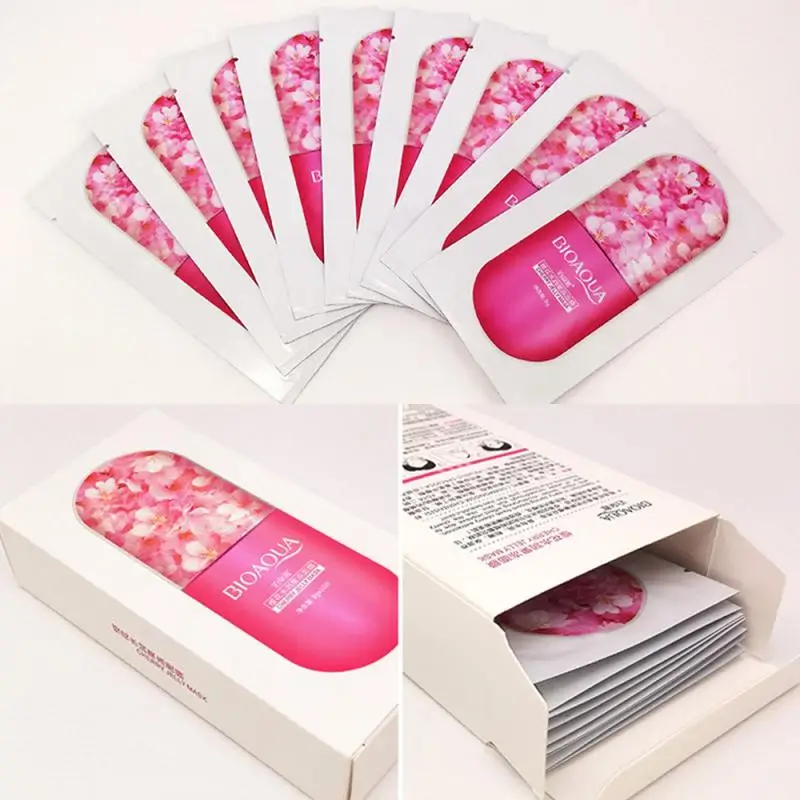 1 Pc Plant Jelly Sleep Facial Mask Aloe Vera /Blueberry/Cherry Blossom Face Care Mask Moisturizing Face Serum Cream TSLM2