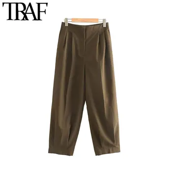 TRAF Women Vintage Stylish Office Wear Solid Straight Pants Fashion Zipper Fly Pockets Female Ankle Trousers Pantalones Mujer
TRAF Women Vintage Stylish Office Wear Solid Straight Pants Fashion Zipper Fly Pockets Female Ankle Trousers Pantalones Mujer