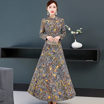 2020 Women New Style Long-Sleeve Printed Fashion Autumn Wild Floral Print Dress vestidos 
2020 Women New Style Long-Sleeve Printed Fashion Autumn Wild Floral Print Dress vestidos