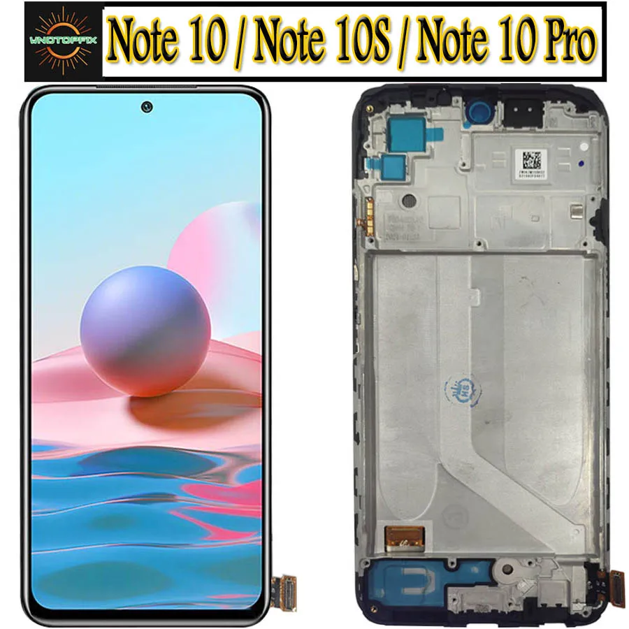 AMOLED для Xiaomi Redmi Note 10 Pro дисплей с рамкой Сенсорная панель экран дигитайзер ЖК 10s lcd