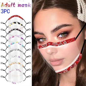 Reusable 3PCS PVC Face Mask Fashion Print Unisex Adult Lip Visual Transparent Design Mask Mouth Mask With Design Mascarillas
Reusable 3PCS PVC Face Mask Fashion Print Unisex Adult Lip Visual Transparent Design Mask Mouth Mask With Design Mascarillas