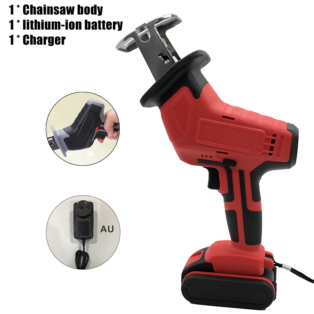 18V Electric Reciprocating Saw Rechargeable Li-ion Battery Handheld Power Tool For Wood Metal Cutting DIY Power Saws Portable 
18V Electric Reciprocating Saw Rechargeable Li-ion Battery Handheld Power Tool For Wood Metal Cutting DIY Power Saws Portable