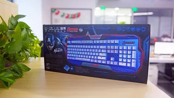 

E-3LUE The Avengers Captain America Suspension gaming Keyboard EKM741 aluminum alloy panel Professional wired game keyboard