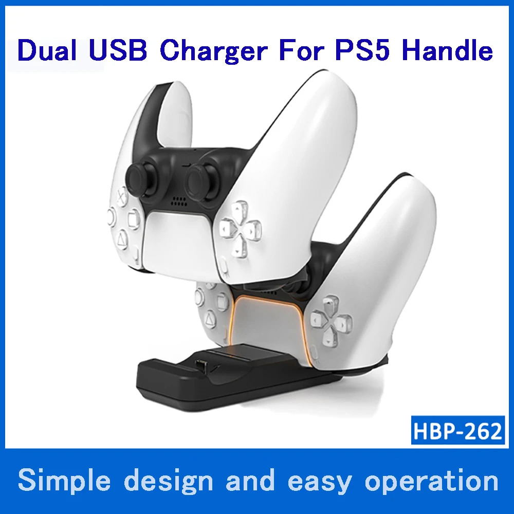 PINZHENG Dual USB Charger For PS5 Controller Dual USB Fast Charging Docking Station Stand For Play Station 5 PS5 Controllers
PINZHENG Dual USB Charger For PS5 Controller Dual USB Fast Charging Docking Station Stand For Play Station 5 PS5 Controllers