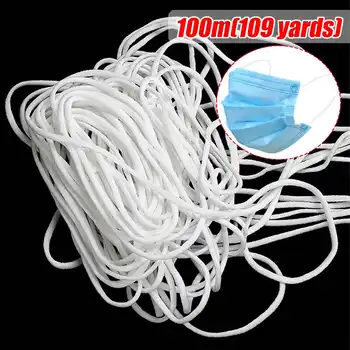100meters Mask Elastic Rope 3mm Round White Elastic Band Mask Oil Core Belt Rope Handmade DIY Protective Clothing Accessories 
100meters Mask Elastic Rope 3mm Round White Elastic Band Mask Oil Core Belt Rope Handmade DIY Protective Clothing Accessories