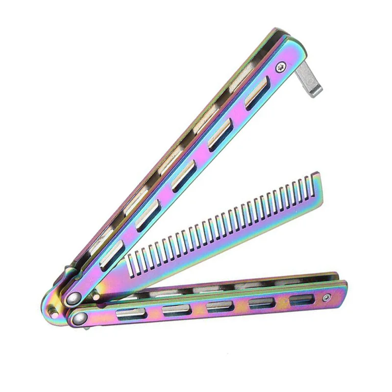 Foldable Comb Stainless Steel Practice Training Butterfly Knife Comb Beard Moustache Brushes Hairdressing Styling Tool
Foldable Comb Stainless Steel Practice Training Butterfly Knife Comb Beard Moustache Brushes Hairdressing Styling Tool