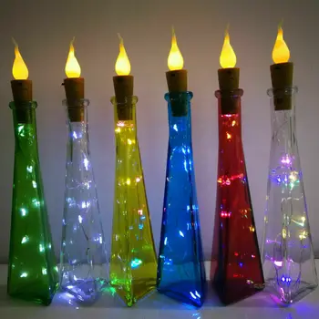 2M Flameless Candle Wine Bottle Cork 20 LED String Lights Christmas Copper Wire Wine Bottle lights for Party Wedding Decoration
2M Flameless Candle Wine Bottle Cork 20 LED String Lights Christmas Copper Wire Wine Bottle lights for Party Wedding Decoration