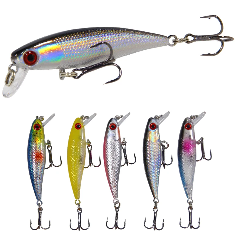 

1PCS 6.5cm 4.3g Sinking Minnow Fishing Lure 3D Eyes Plastic Hard Bait Pesca Artificial Jig Wobblers Crankbait Fishing Bait